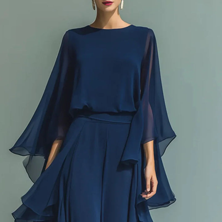 Clotilde - Completo elegante con top raffinato e pantaloni a gamba larga