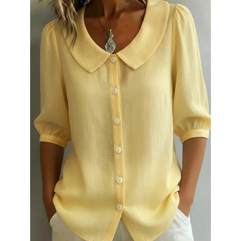 Alessia | Blusa elegante con colletto arrotondato