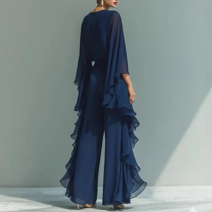 Clotilde - Completo elegante con top raffinato e pantaloni a gamba larga