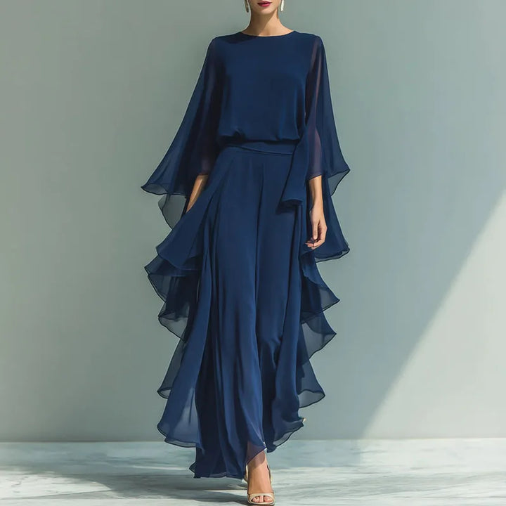 Clotilde - Completo elegante con top raffinato e pantaloni a gamba larga