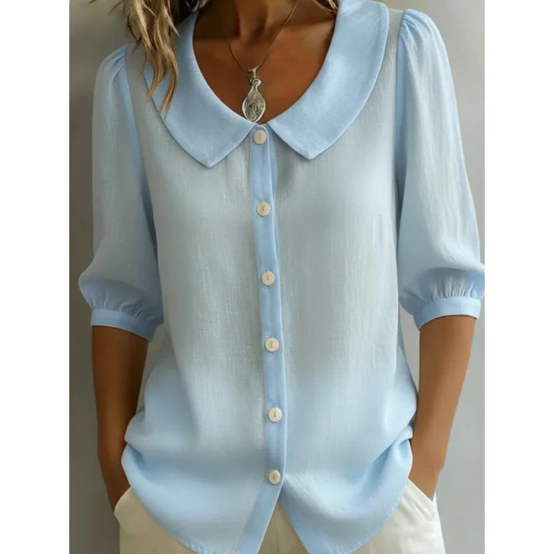 Alessia | Blusa elegante con colletto arrotondato