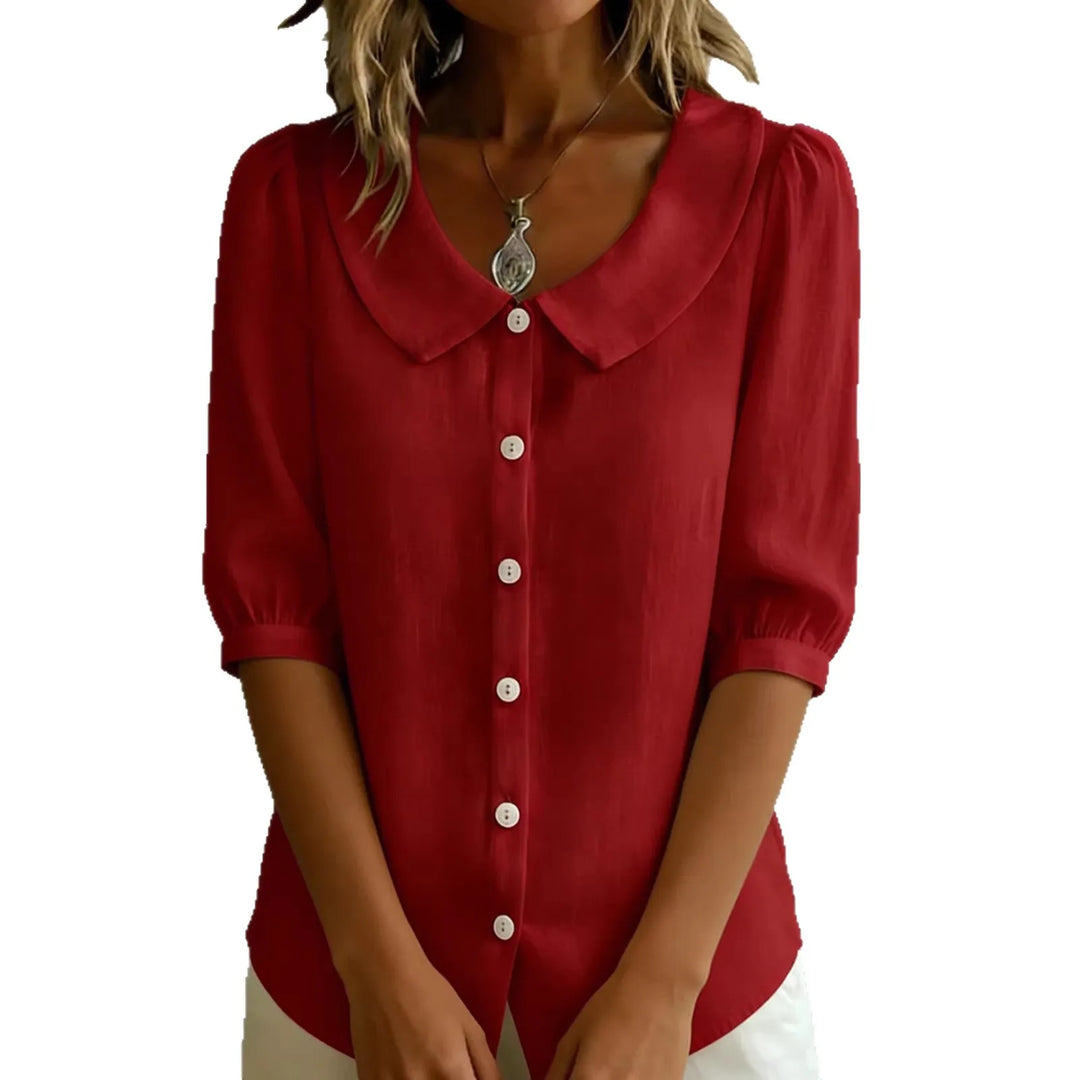 Alessia | Blusa elegante con colletto arrotondato