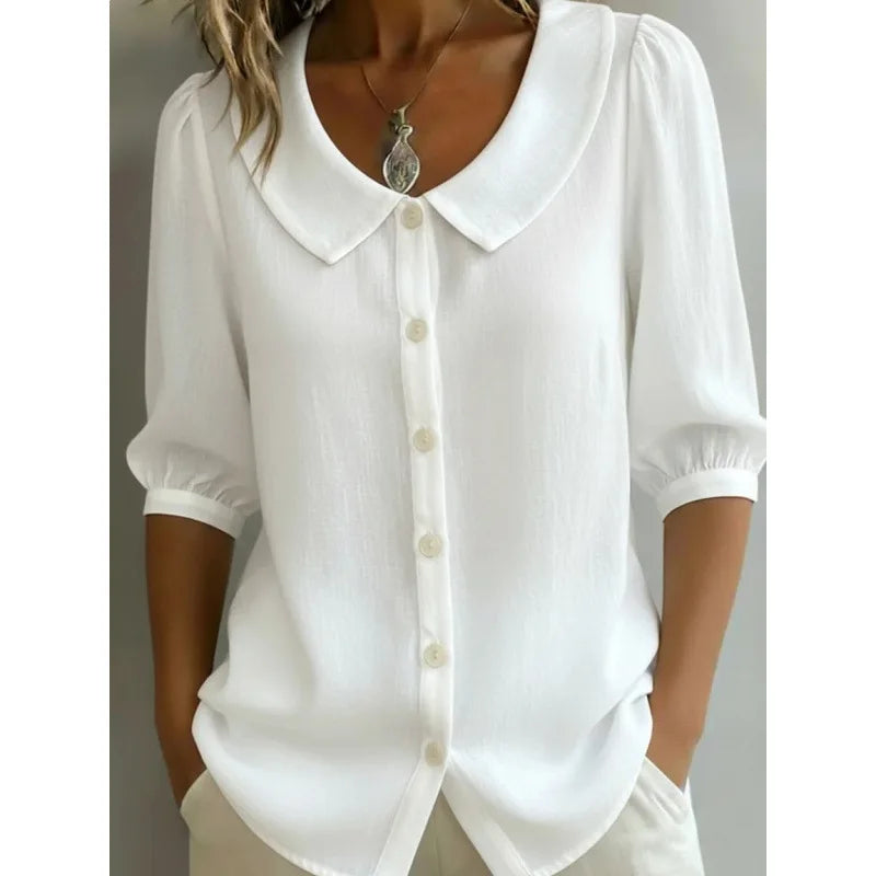 Alessia | Blusa elegante con colletto arrotondato