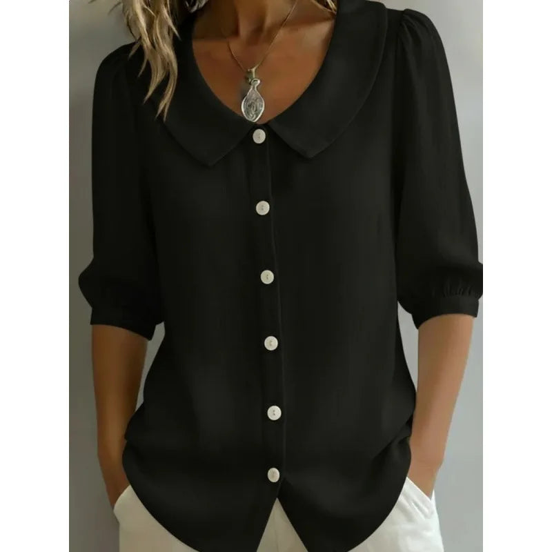 Alessia | Blusa elegante con colletto arrotondato