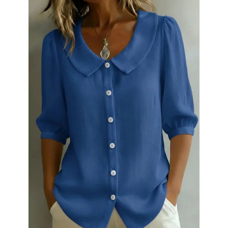 Alessia | Blusa elegante con colletto arrotondato