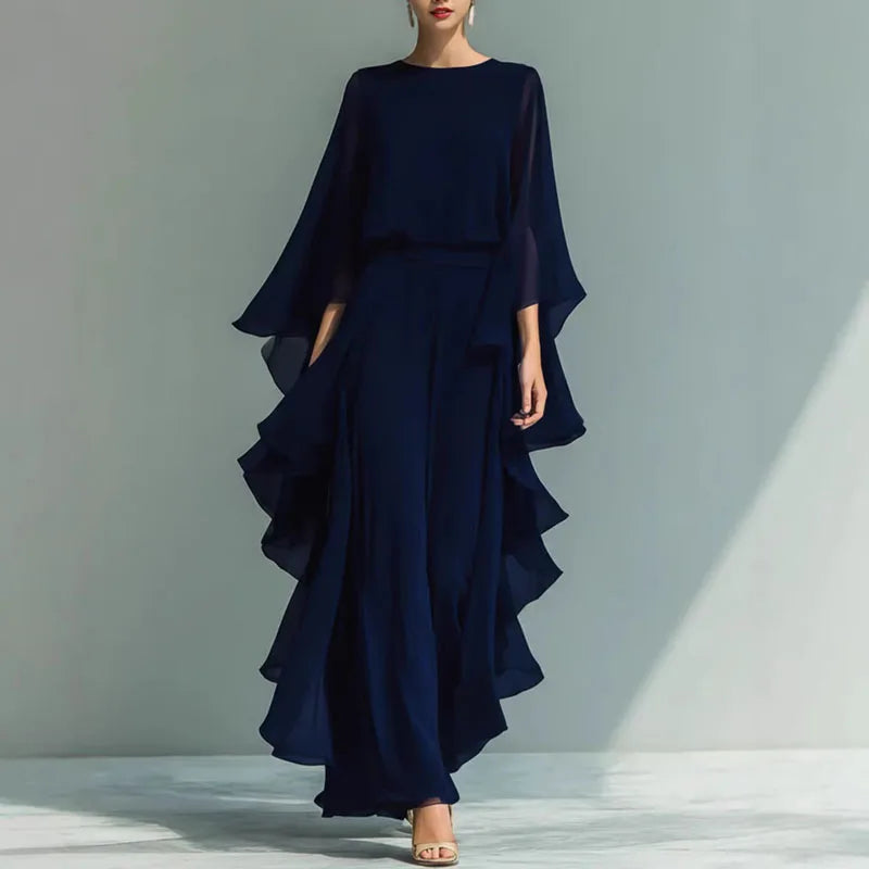 Clotilde - Completo elegante con top raffinato e pantaloni a gamba larga