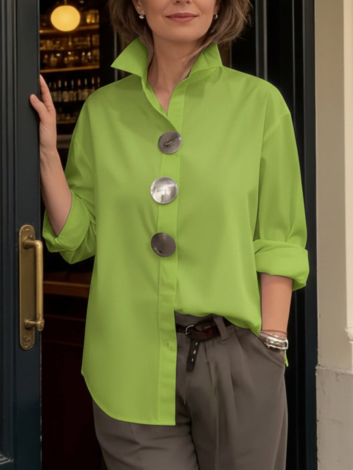 Rosaline | Blusa con Collo alla Francese e Bottoni D'impatto