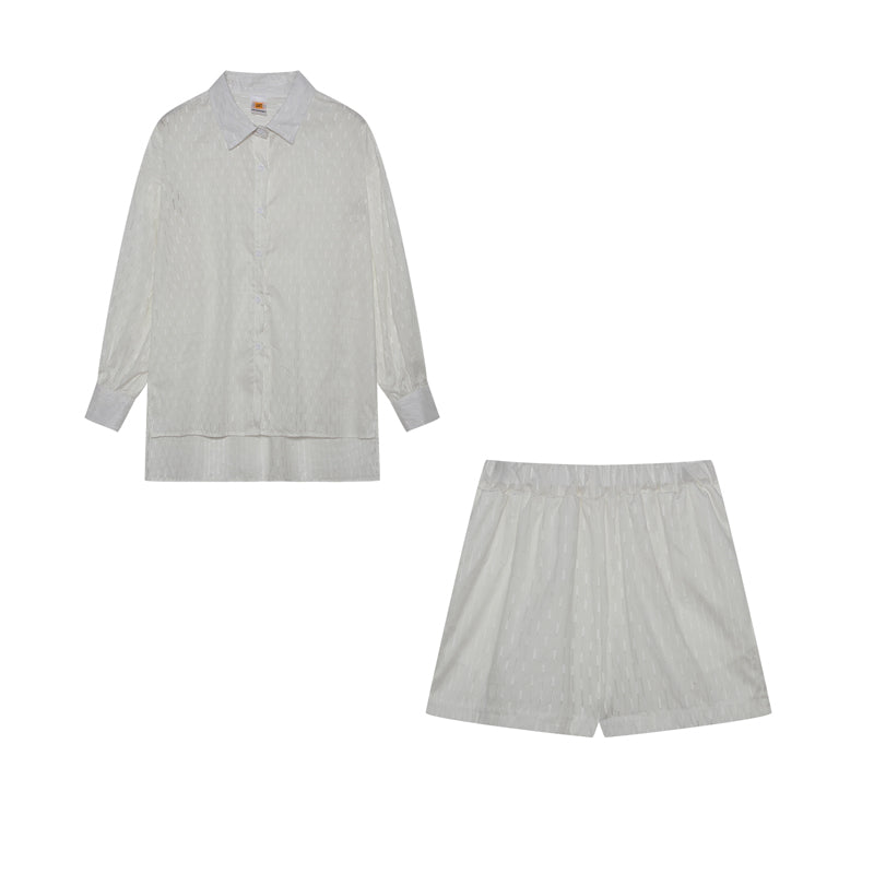 Elizabeth - Completo due pezzi fluido con camicia e pantaloni corti