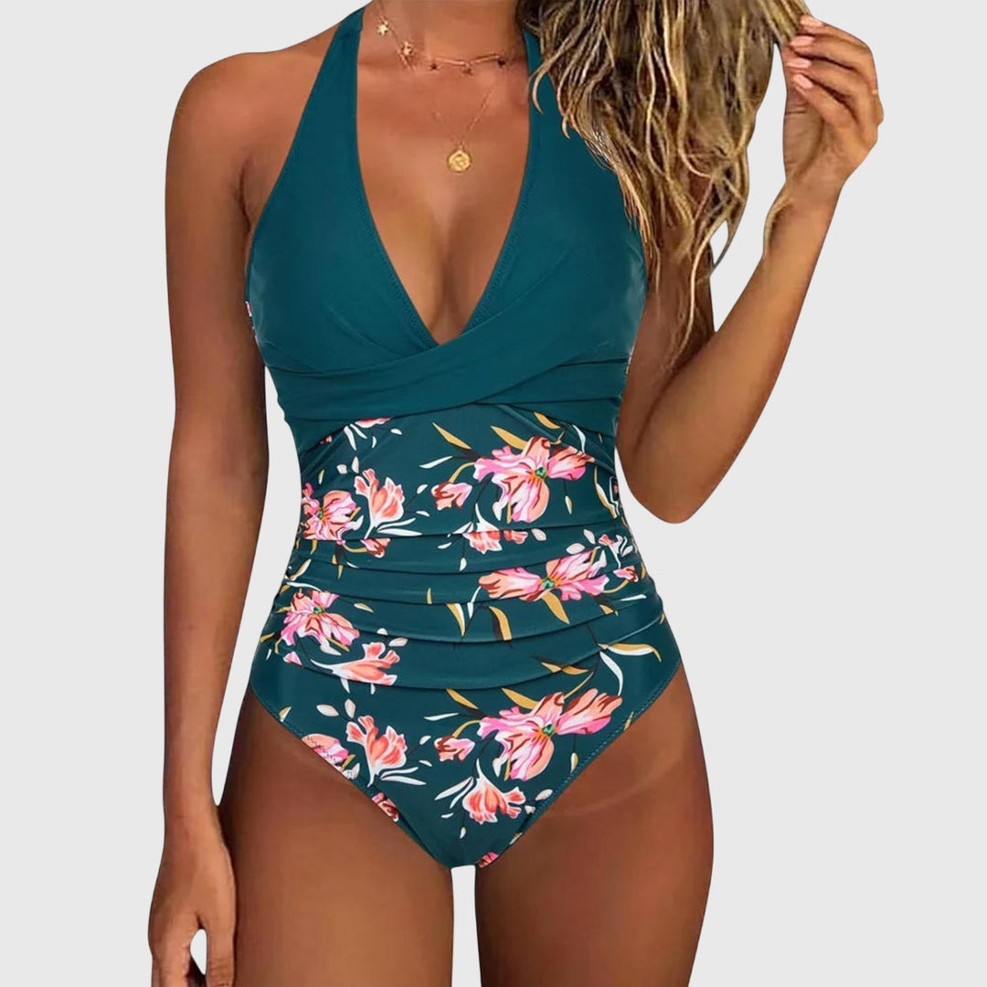 Firenze - Costume da Bagno Elegante per Donne con Scollo a V