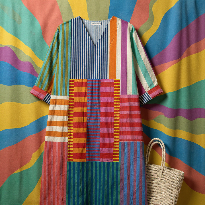 Chiara – Abito boho geometrico