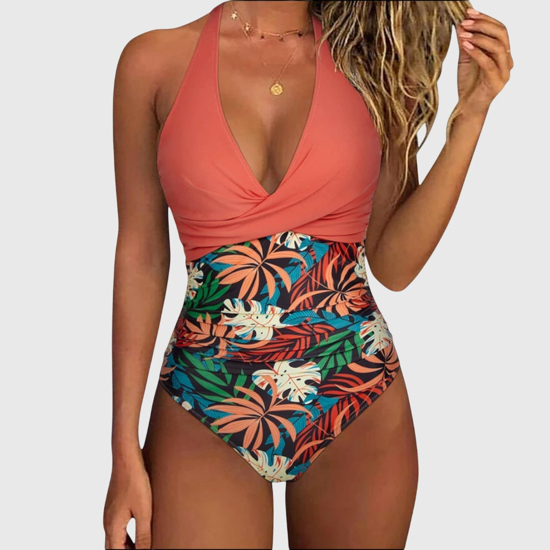 Firenze - Costume da Bagno Elegante per Donne con Scollo a V