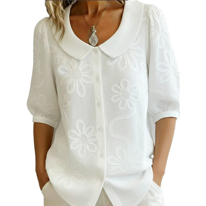 Camille | Camicia con colletto retrò a fiori